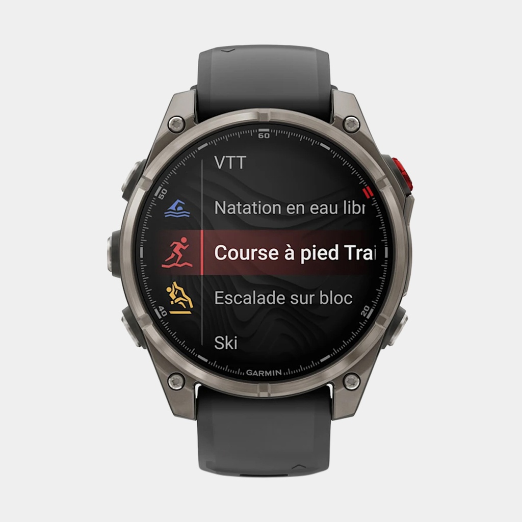 Fenix 8 Pro - Amoled Sapphire Titanium w/ Graphite / Black Silicone Band