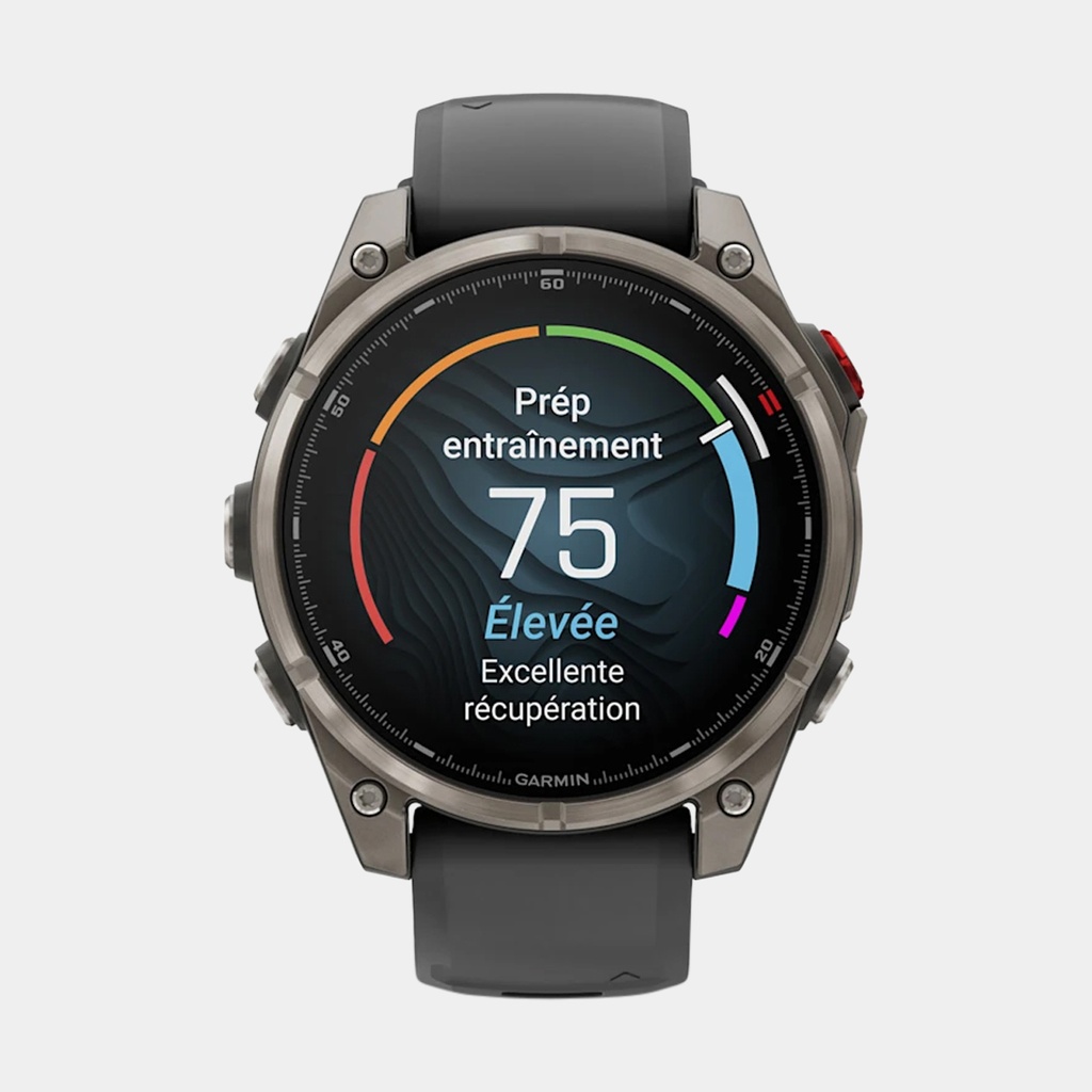 Fenix 8 Pro - Amoled Sapphire Titanium w/ Graphite / Black Silicone Band