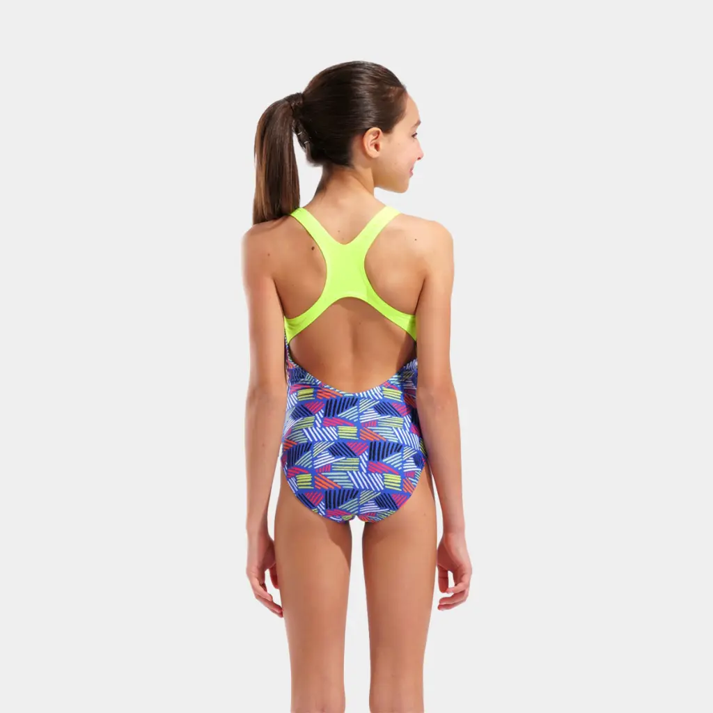 Candies Swimsuit Kids Multi Blue / Artic Lime