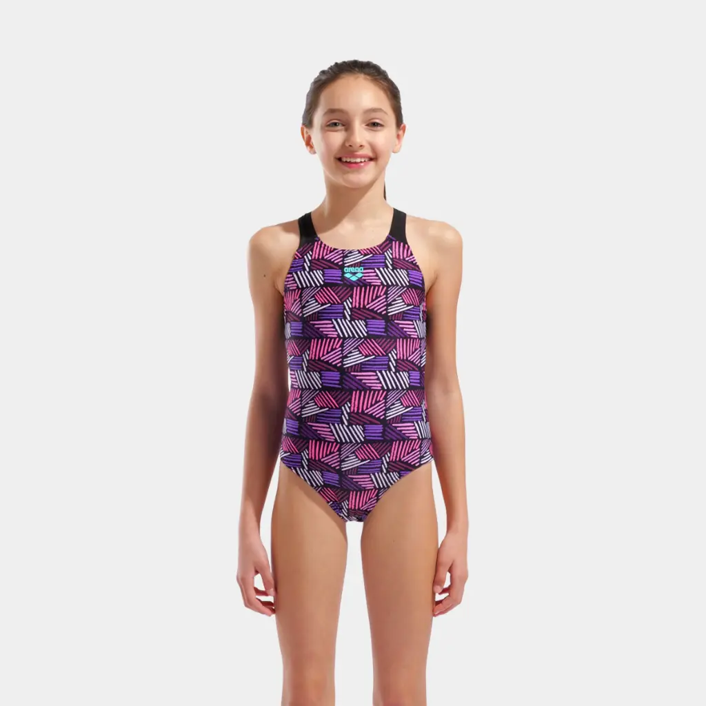 Candies Swimsuit Kids Multi Pink / Black