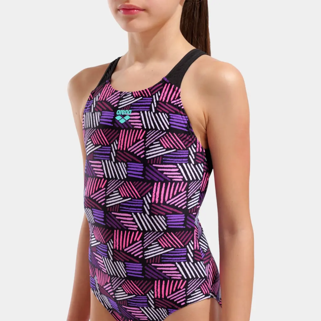 Candies Swimsuit Kids Multi Pink / Black