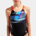 Fading Swimsuit Kids Black / Calypso / Coral