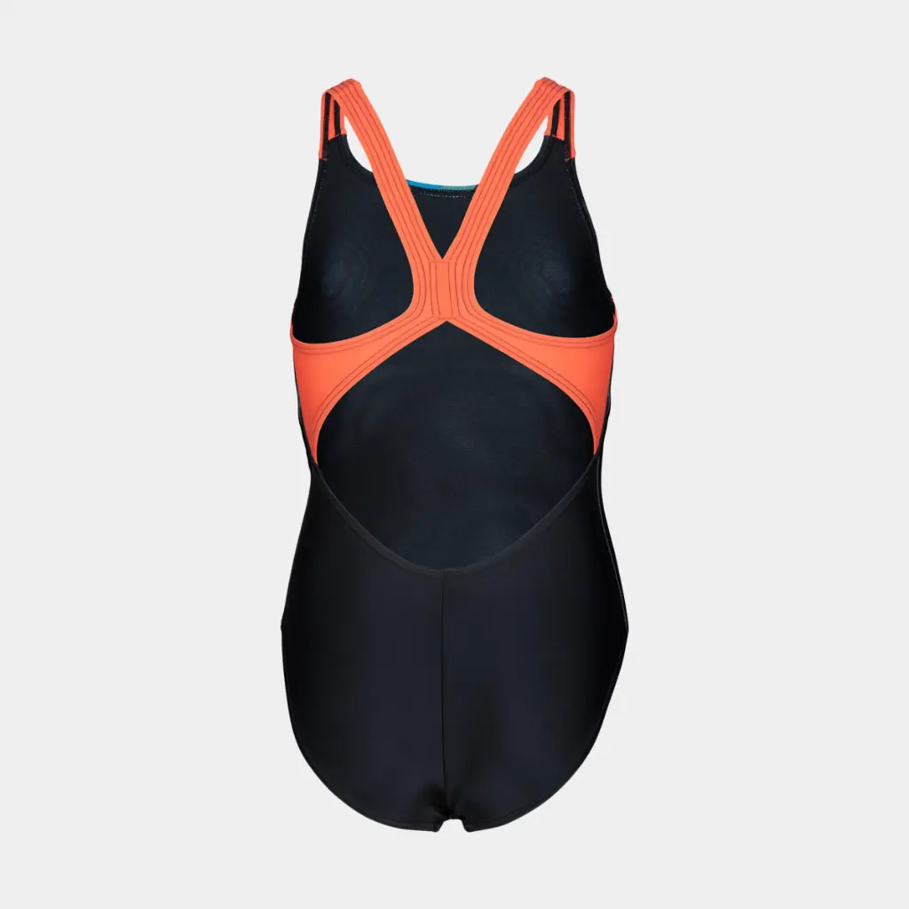 Fading Swimsuit Kids Black / Calypso / Coral