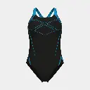 Graphic Swimsuit Women Black / Turquoise