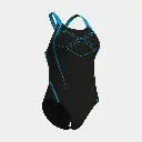 Graphic Swimsuit Women Black / Turquoise
