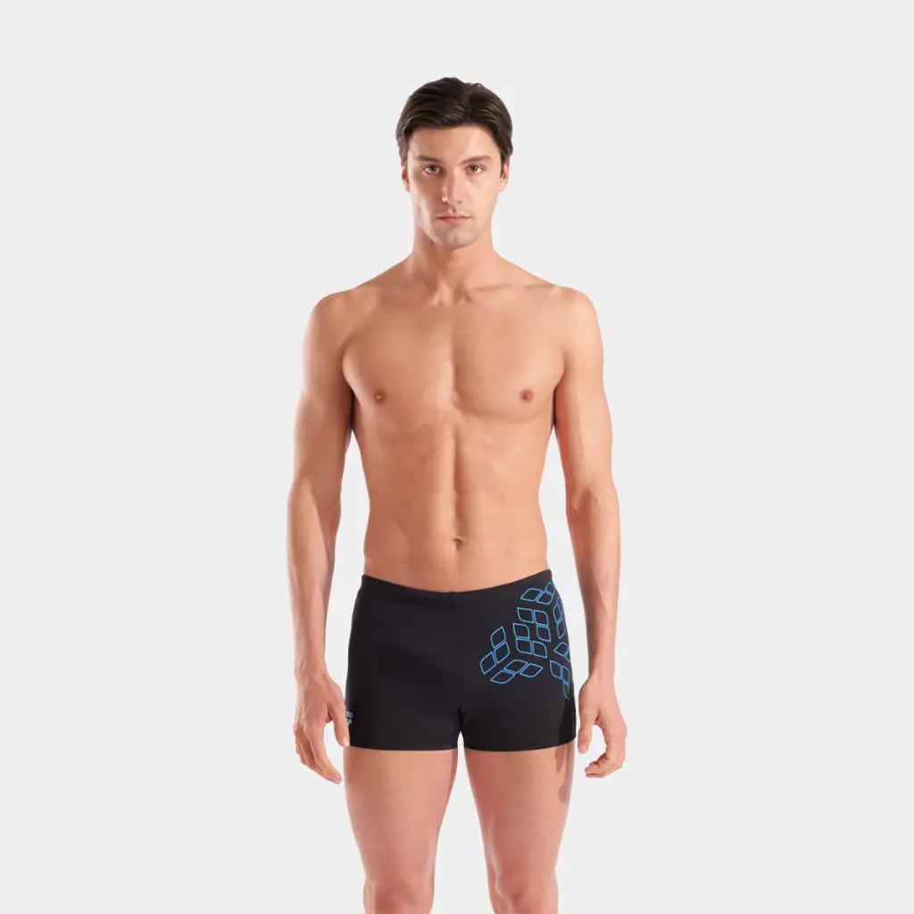 Kikko Graphic Swim Short Black / Turquoise