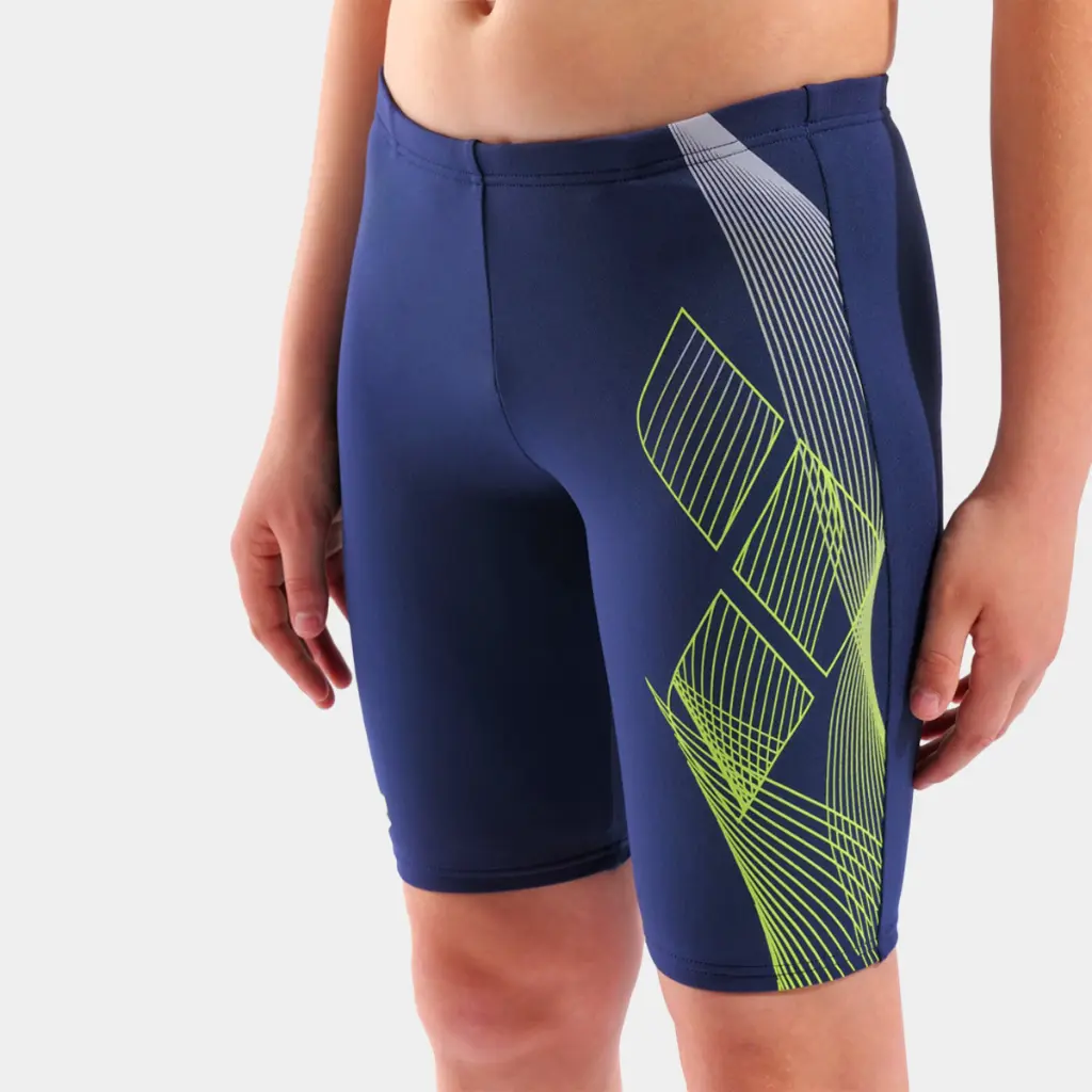 Sea Water Swim Jammer Kids Navy / Artic Lime