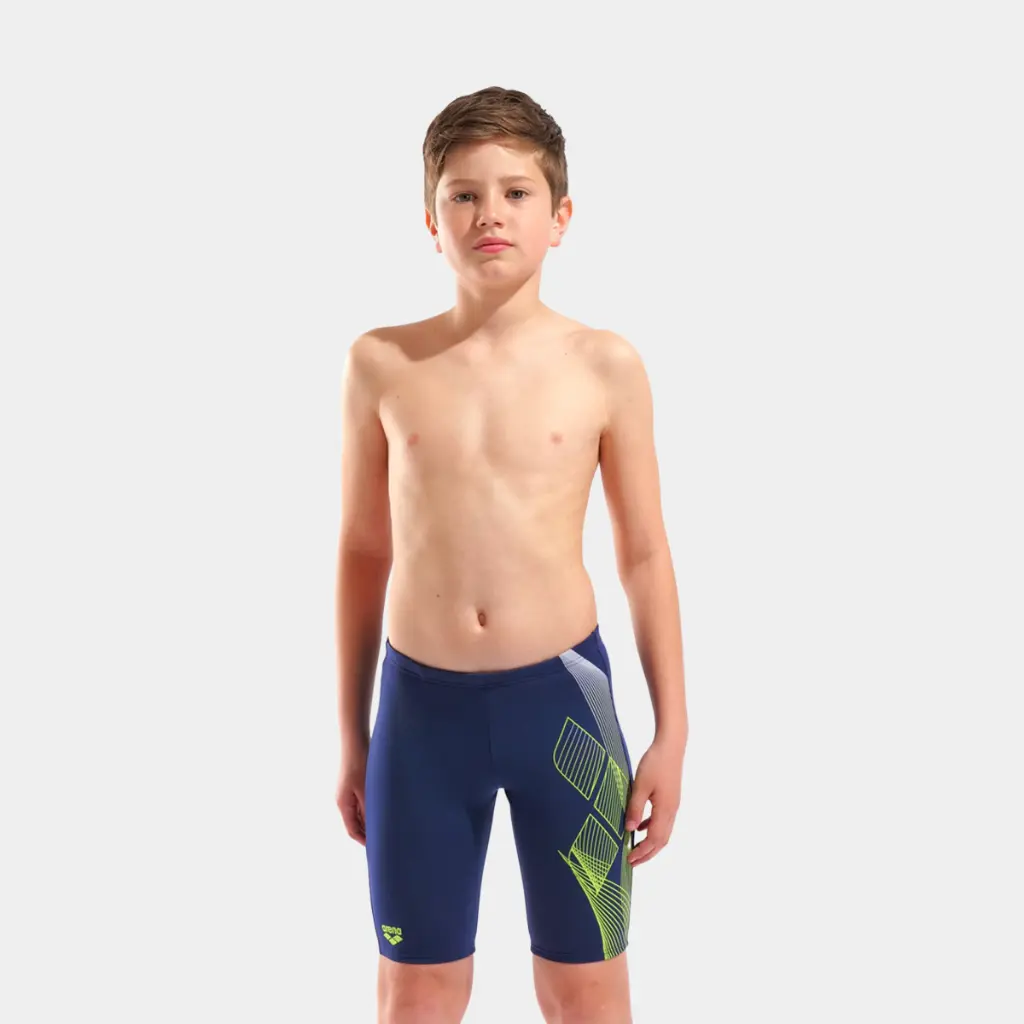 Sea Water Swim Jammer Kids Navy / Artic Lime