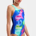 Spray Paint Swimsuit Kids Navy / Water