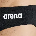 Team Swim Brief Solid Black / White