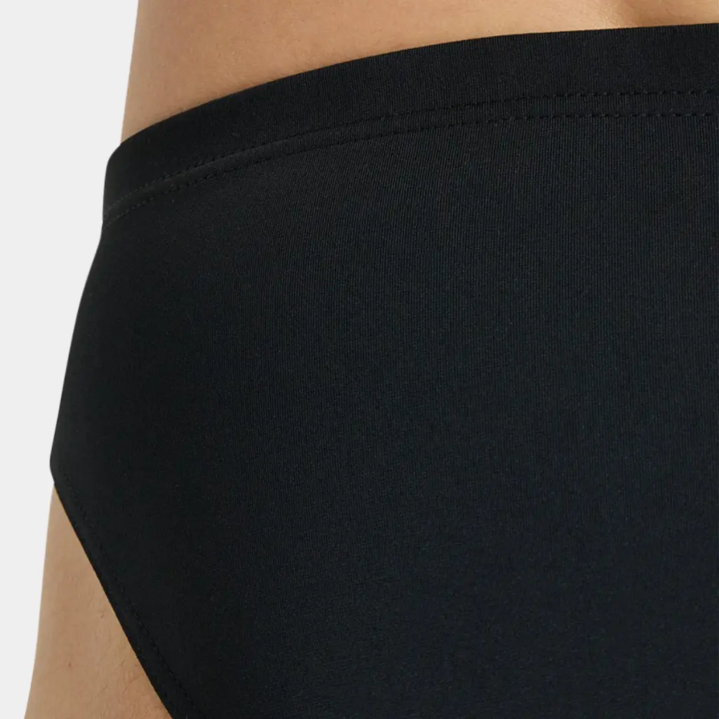Team Swim Brief Solid Black / White