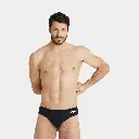 Team Swim Brief Solid Black / White