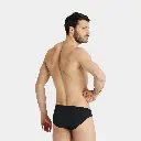 Team Swim Brief Solid Black / White