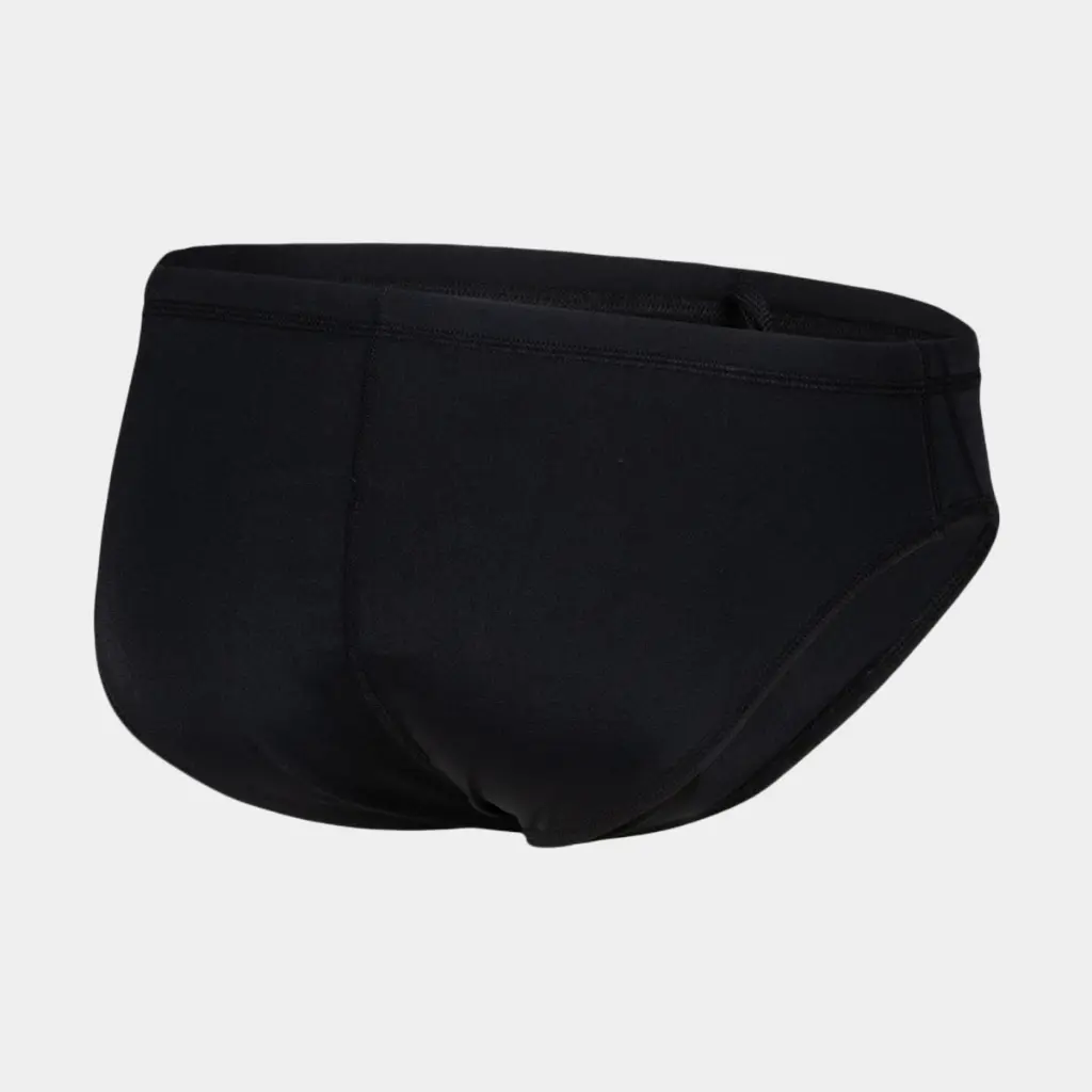 Team Swim Brief Solid Black / White