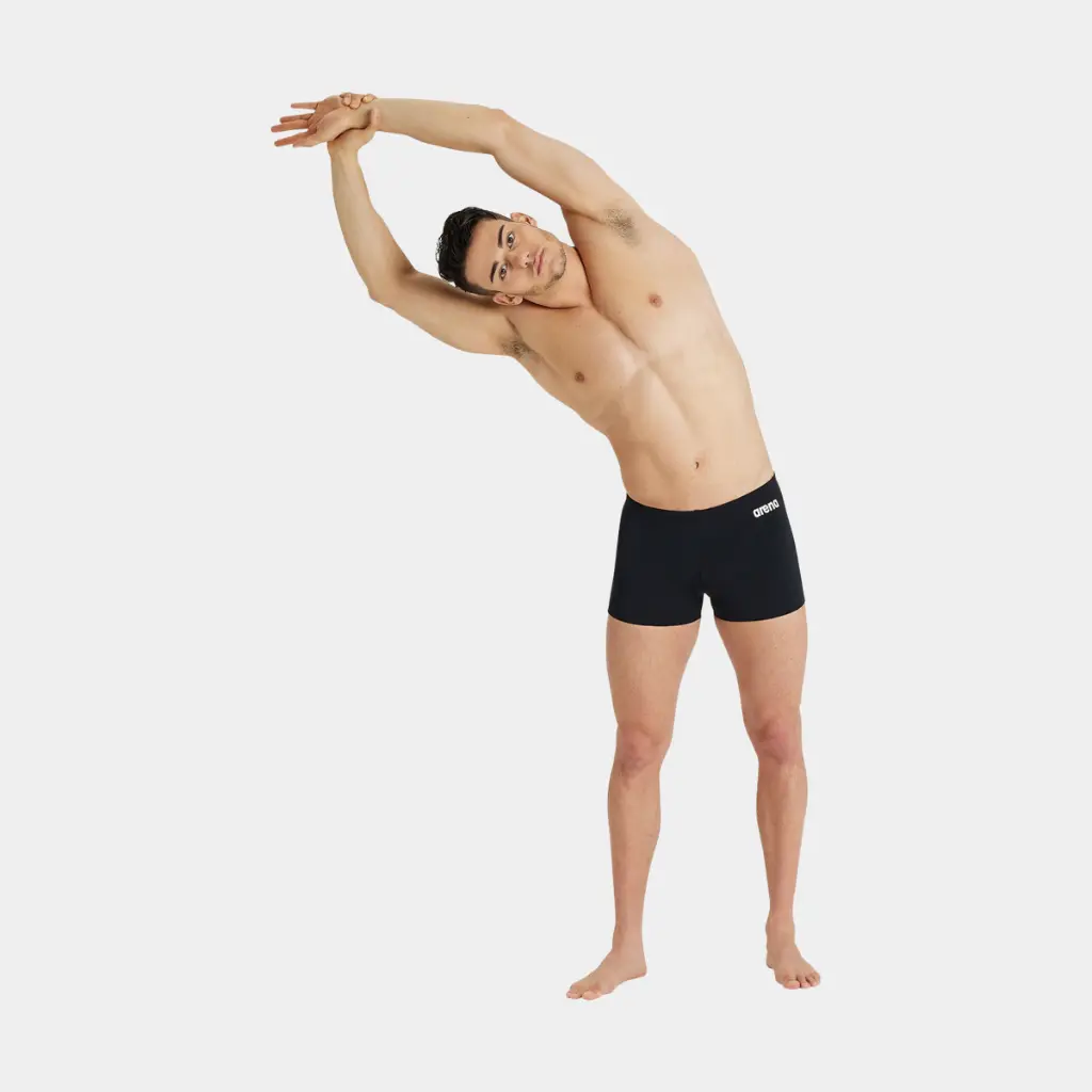 Team Swim Short Solid Black / White