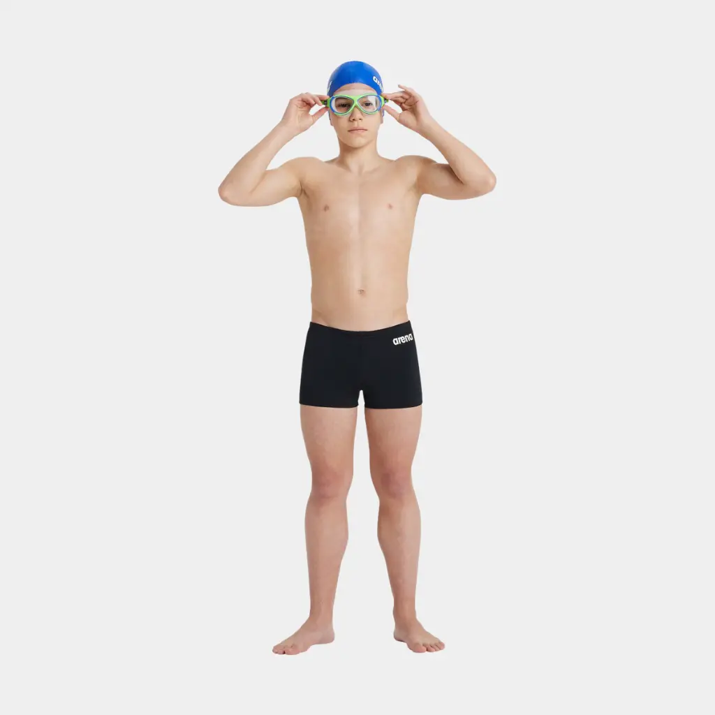 Team Swim Short Solid Kids Black / White