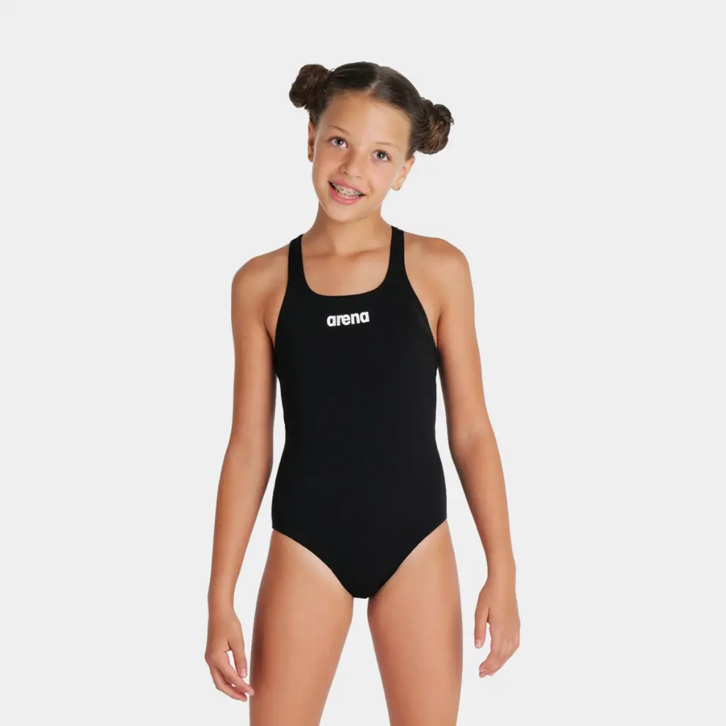 Team Swimsuit Swim Pro Solid Kids Black / White