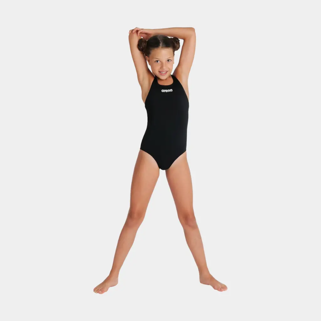Team Swimsuit Swim Pro Solid Kids Black / White