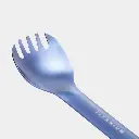 Titanium Long Handle Spork w/ Polished Bowl Blue