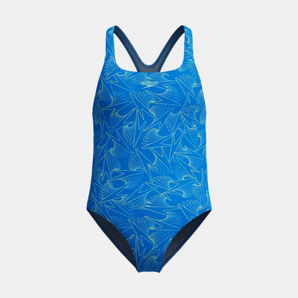 Hyperboom Medalist Allover Print Swimsuit Kids Blue / Green