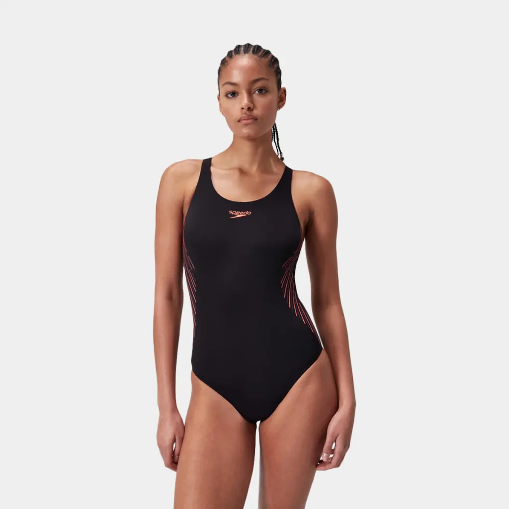 Placement Muscleback Swimsuit Women Black / Red