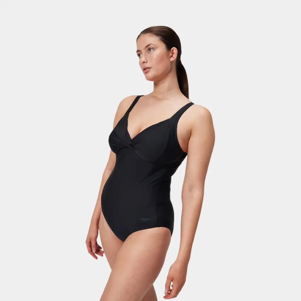 Shaping Cross Knot Swimsuit Women Black
