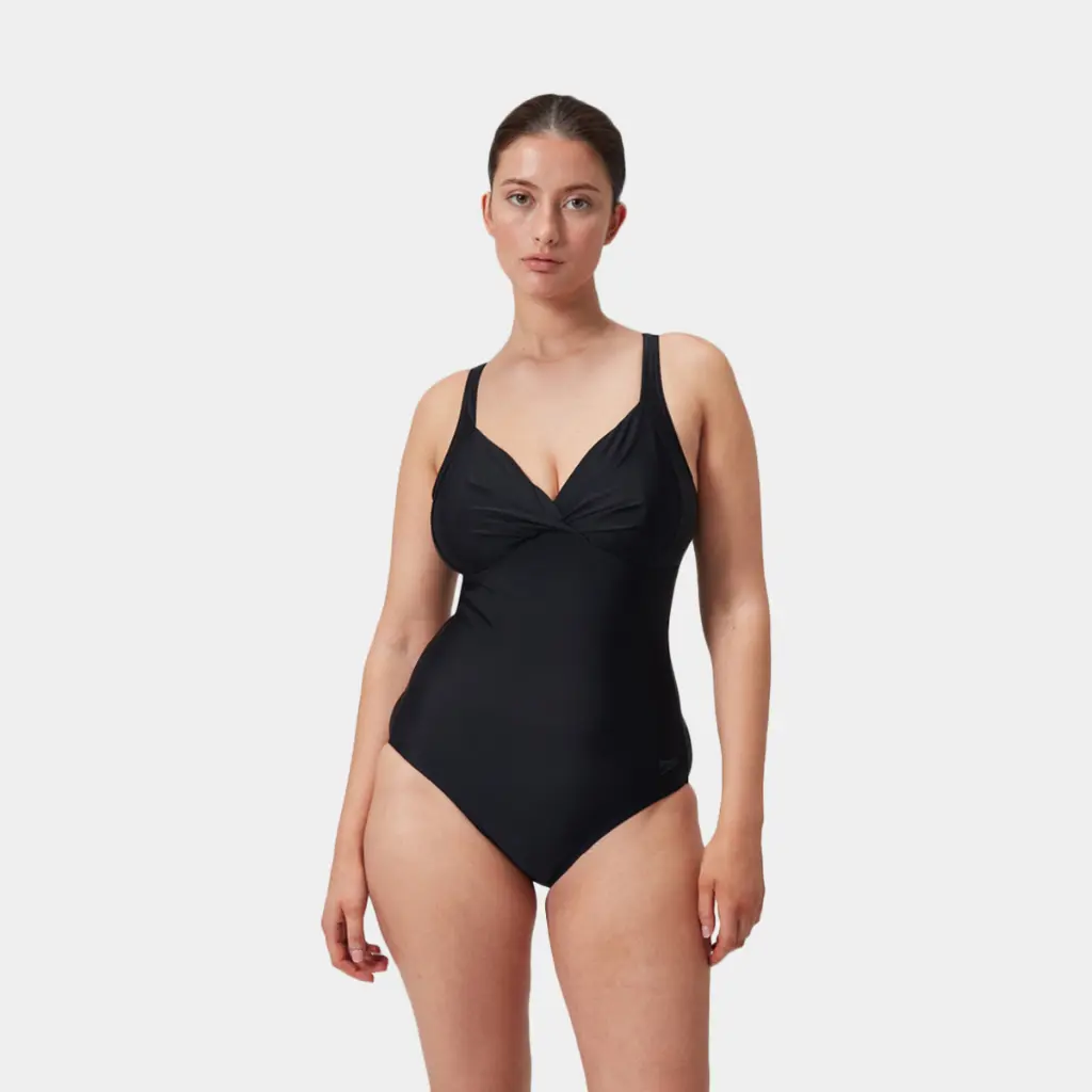 Shaping Cross Knot Swimsuit Women Black