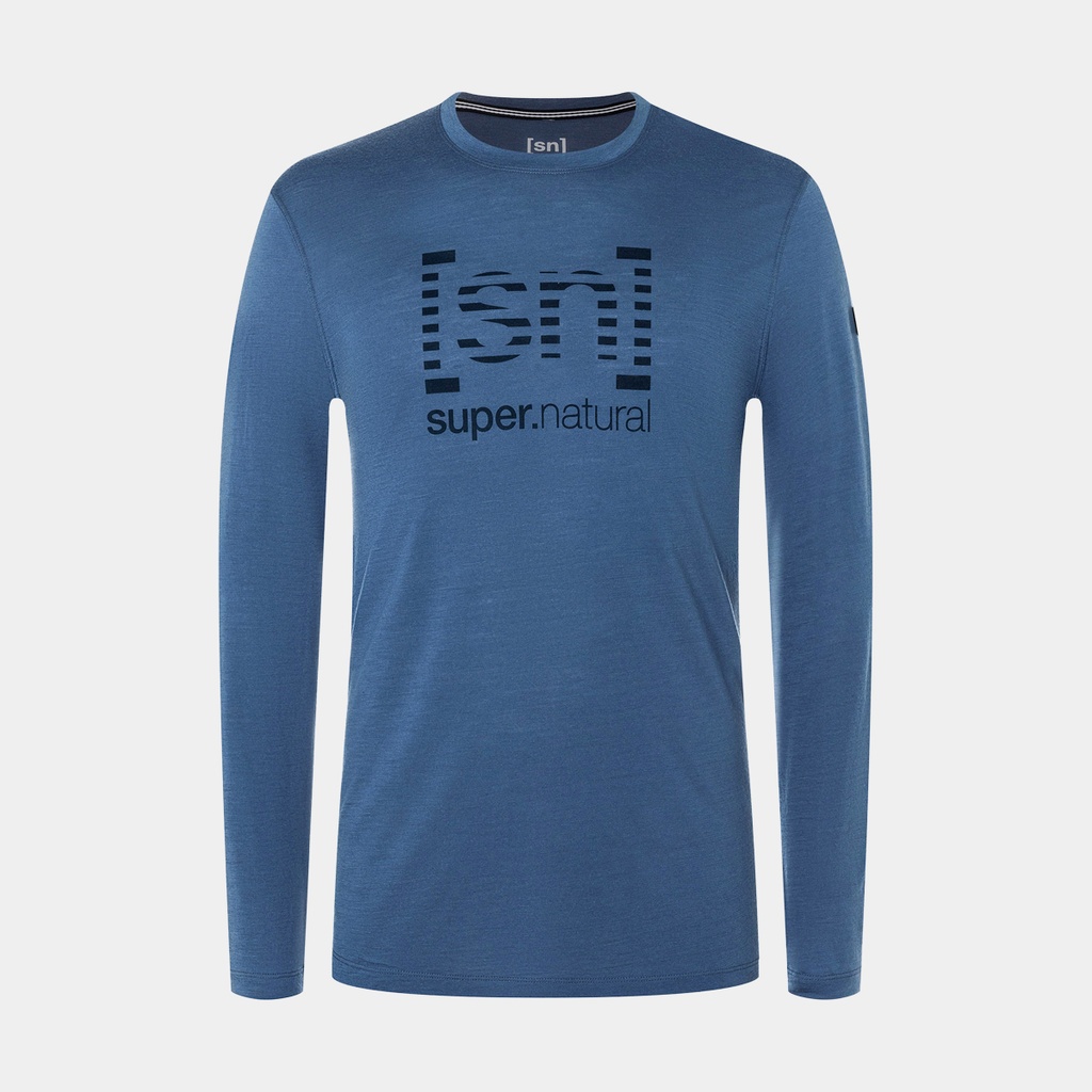 Grid Logo Long Sleeves Night Shadow Blue / Blueberry