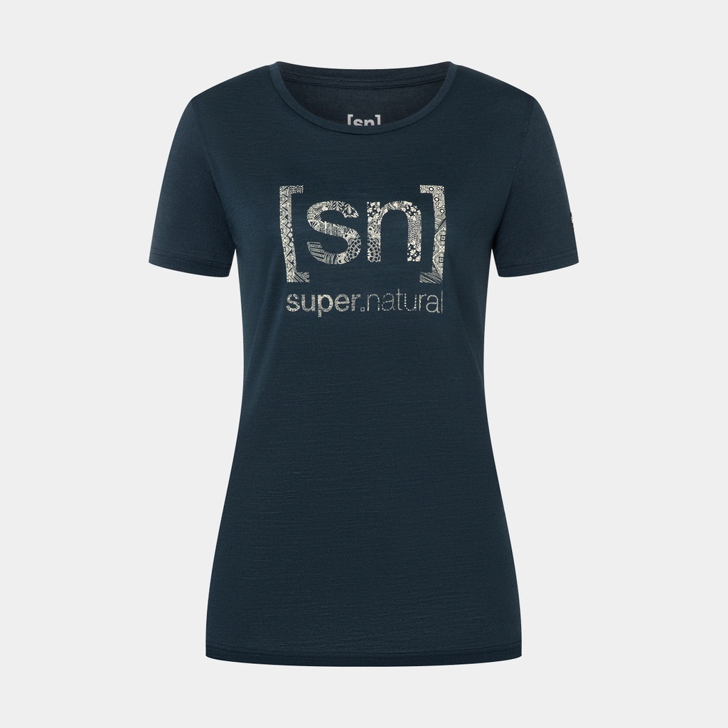 Arabesque Tee Women Blueberry / Semolina