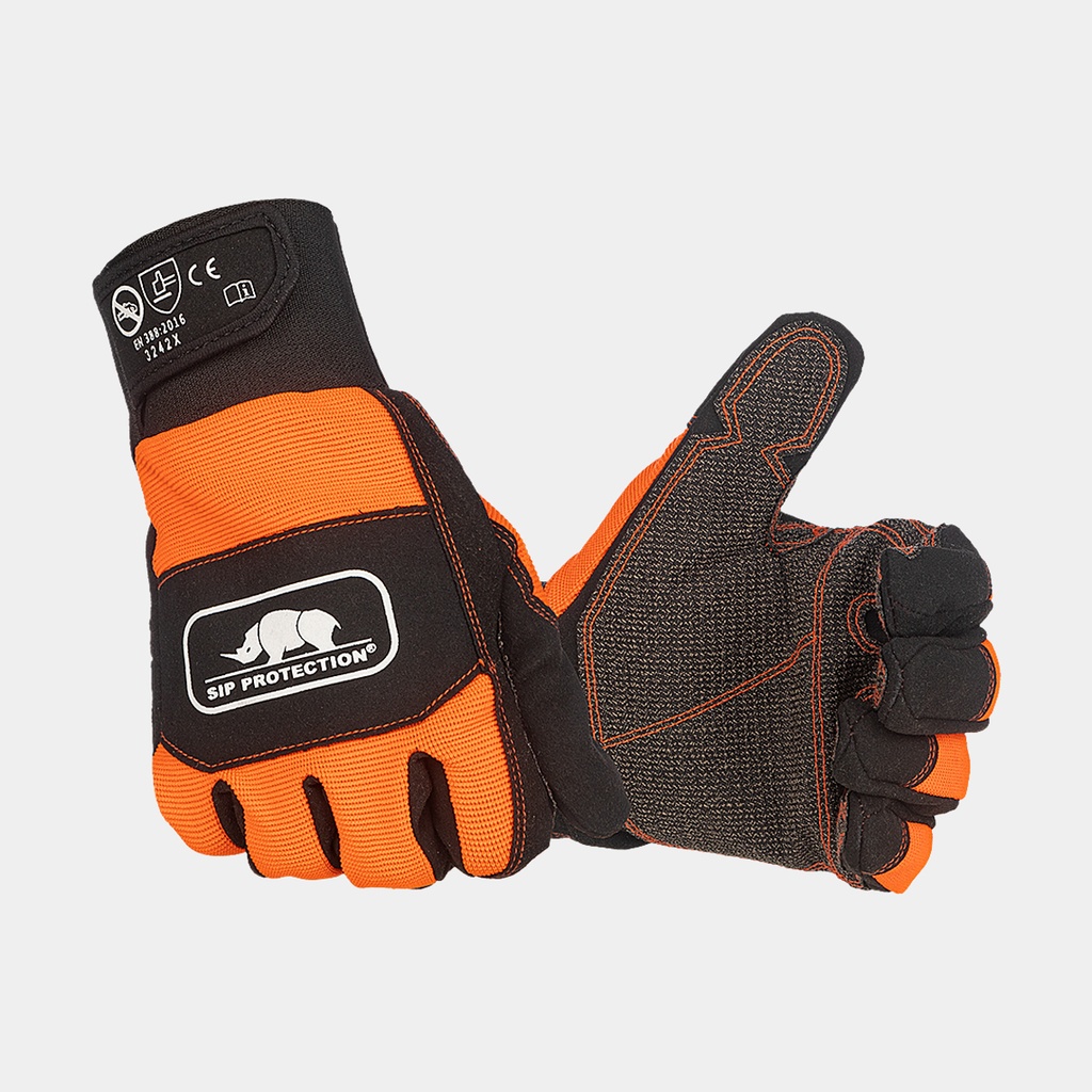 Gants de Travail HP Orange Fluo / Noir