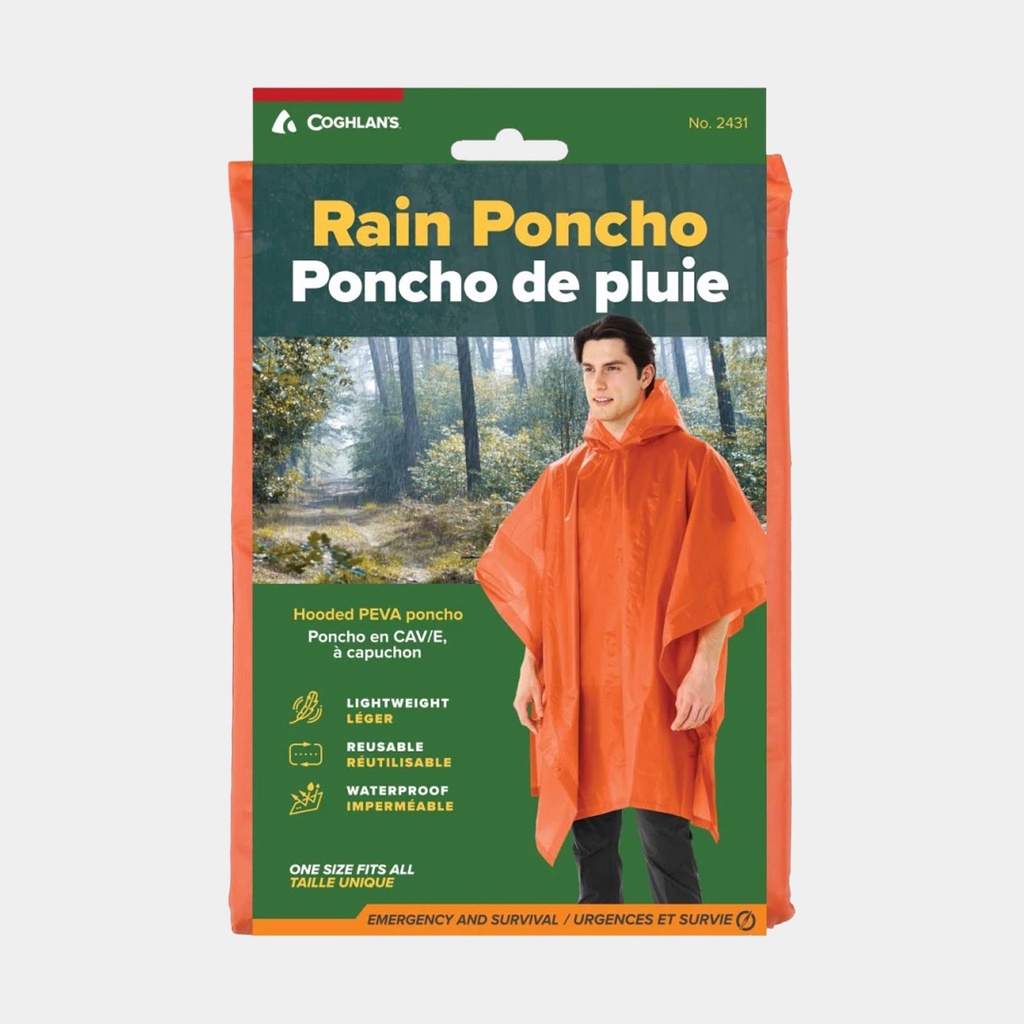 Lightweight Poncho Orange