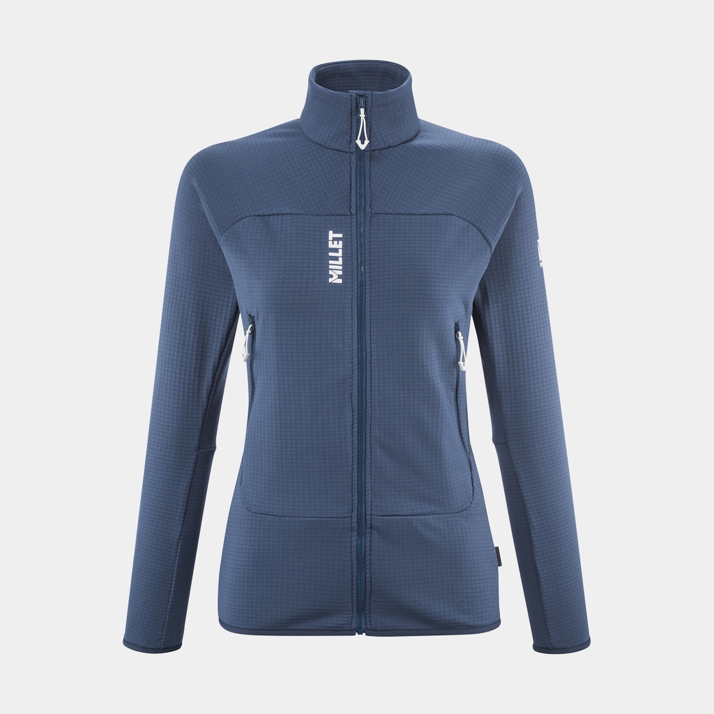 Fusion Grid Jacket Women Dark Denim