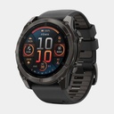 Fenix 8 - Amoled Sapphire Titanium Carbon Gray DLC w/ Black / Pebble Gray Silicone Band