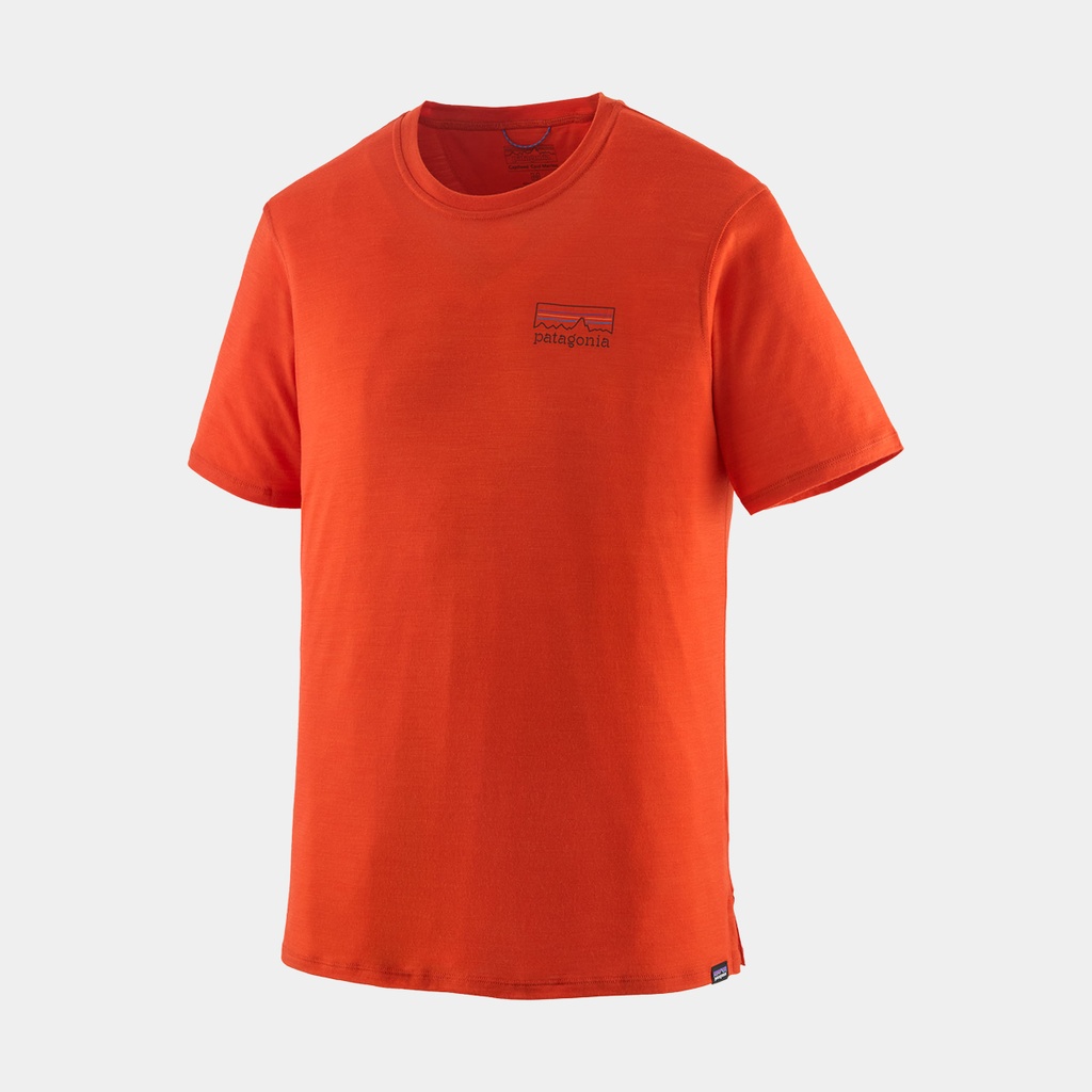 Capilene Cool Merino Graphic Shirt Fitz Roy Strata: Pollinator Orange