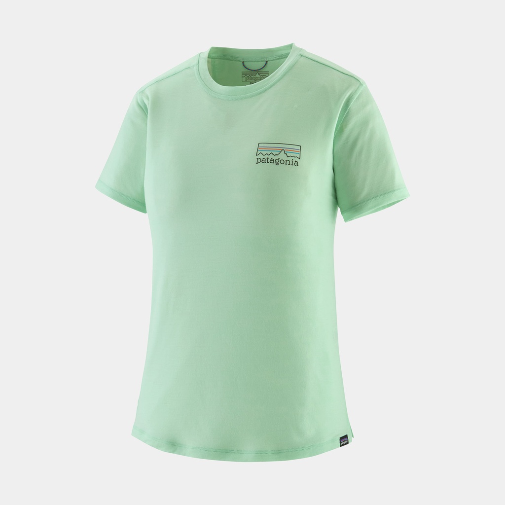 Capilene Cool Merino Graphic Shirt Women Fitz Roy Strata: Rinsed Green