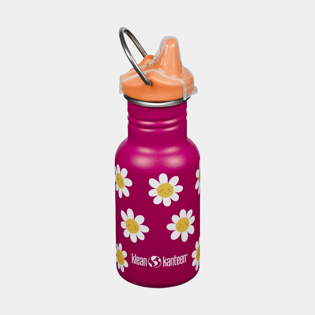 Classic Narrow Kid With Sippy Cap 12oz (355ml) Happy Flowers