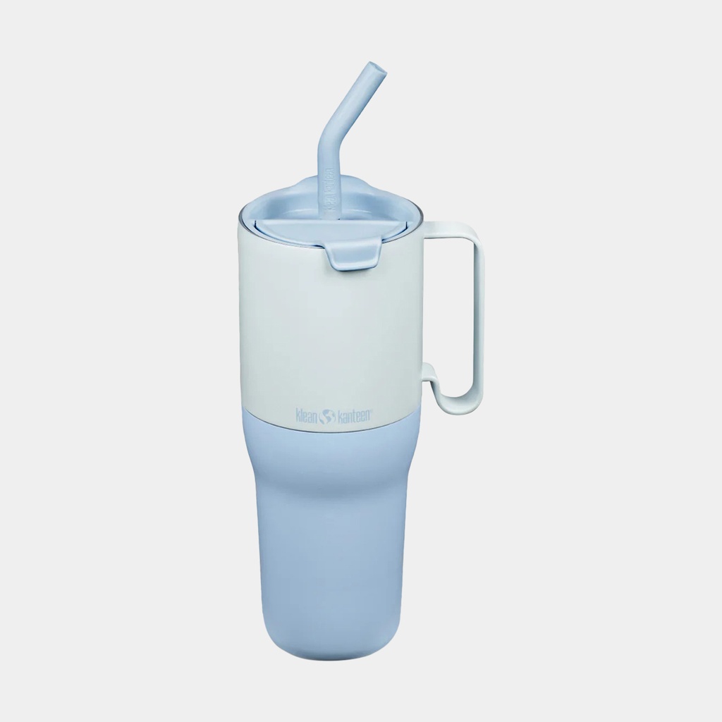 Mug Insulated With Straw and Flip Lid 36oz (1 065ml) Ice Blue