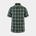 Övik Travel Shirt Short Sleeves Dark Navy / Patina Green