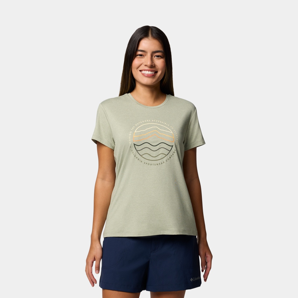 Sloan Ridge Graphic Short Sleeves Tee Women Safari / Find Yo