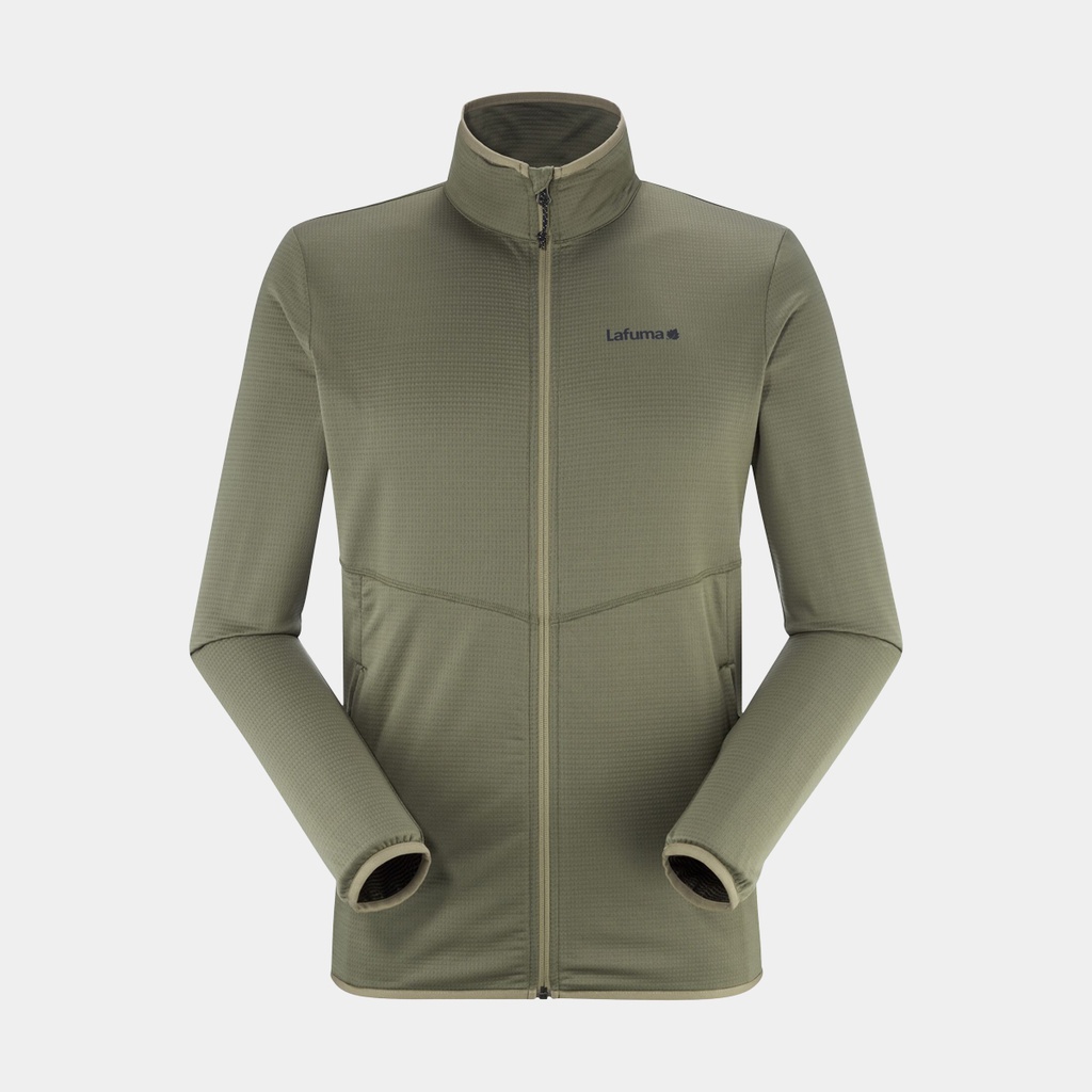 Active Grid Full Zip Kale Green
