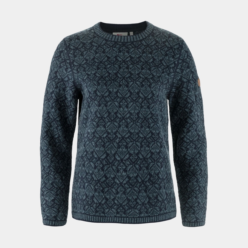 Snow Round Neck Sweater Women Dark Navy