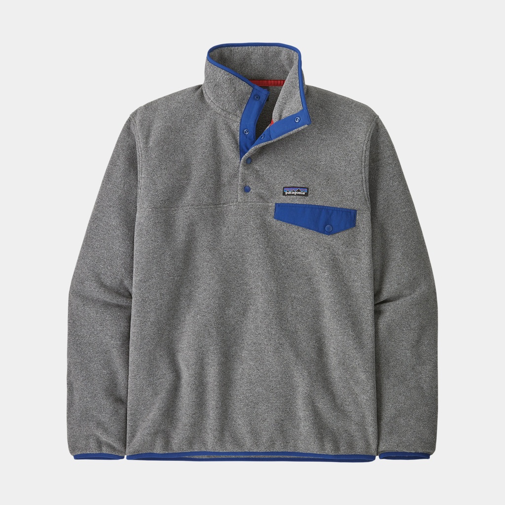 Lightweight Synchilla Snap-T Fleece Pullover Nickel w/Clement Blue