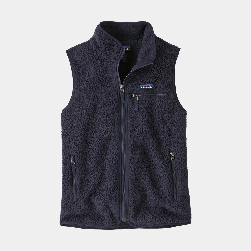 Retro Pile Fleece Vest Women Sunken Blue