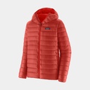 Down Sweater Hoody Amanita Red