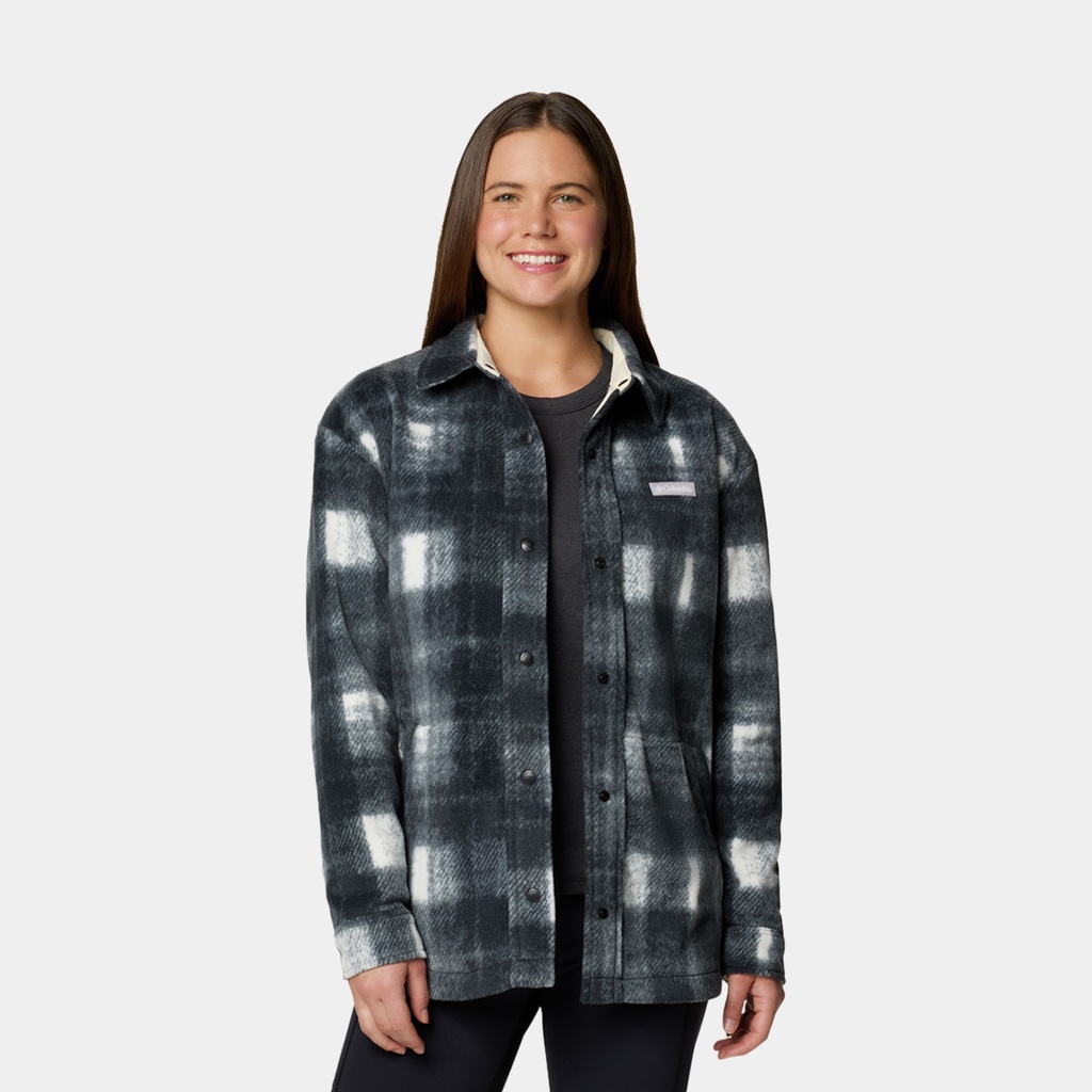 Benton Springs Shirt Jacket II Women Chalk Omblur Tonal