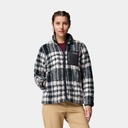 West Bend Print Full Zip II Women Black Herringplaid