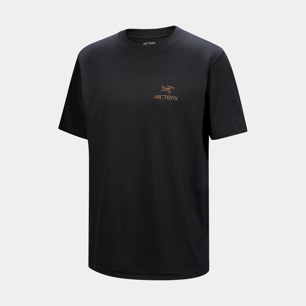 Kragg SL Cotton Bird Word Short Sleeves 24K Black