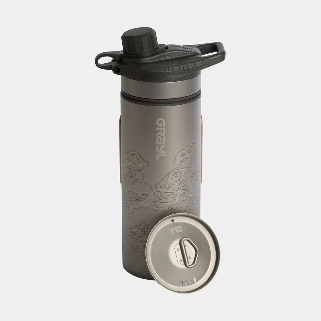 Geopress Purifier Bottle Titanium Covert Black