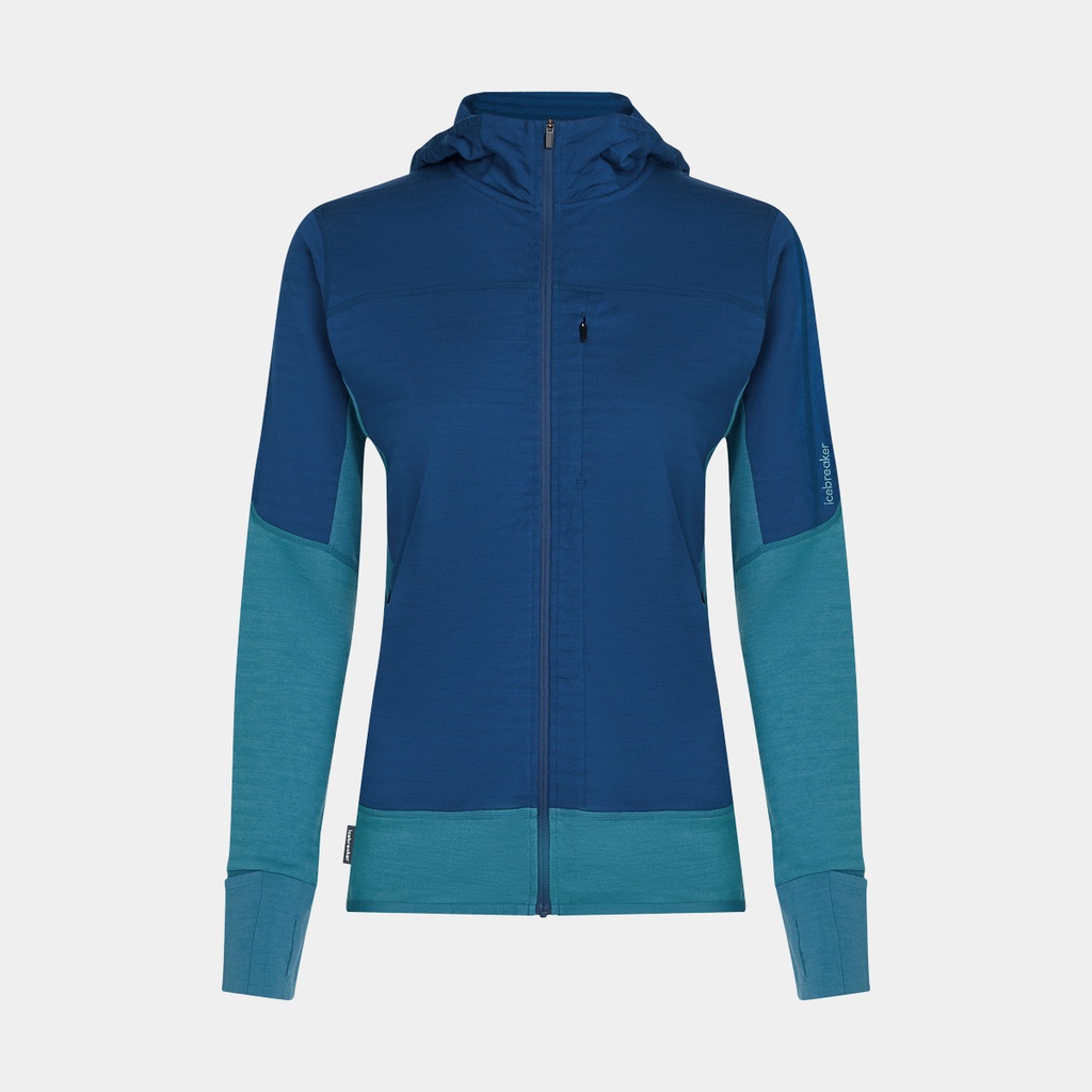 RealFleece Descender Long Sleeves Zip Hoodie 300 Women Topaz / Atlantic