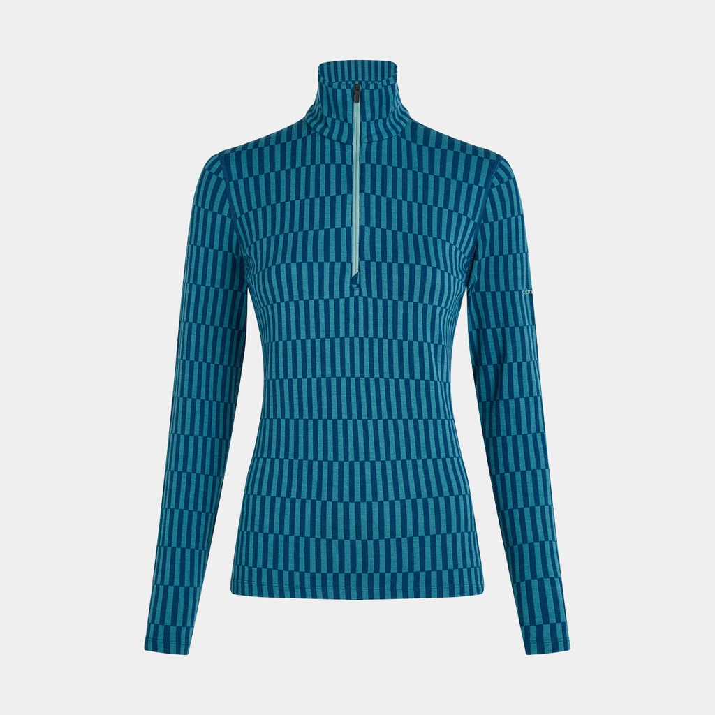 Vertex Long Sleeves Half Zip Pole Pos AOP 260 Women Topaz / Atlantis